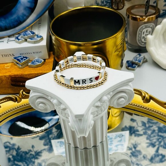 🆕 ROXANNE ASSOULIN 🧿 NWOT Mrs. Duo Bracelets - Set of 2 - PERFECT FOR BRIDES - Picture 10 of 16